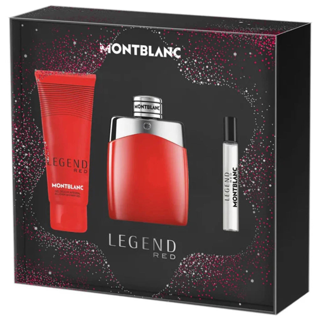 Mont Blanc Legend Red 3-Piece Set 3.3oz Men EDP Spray — 1