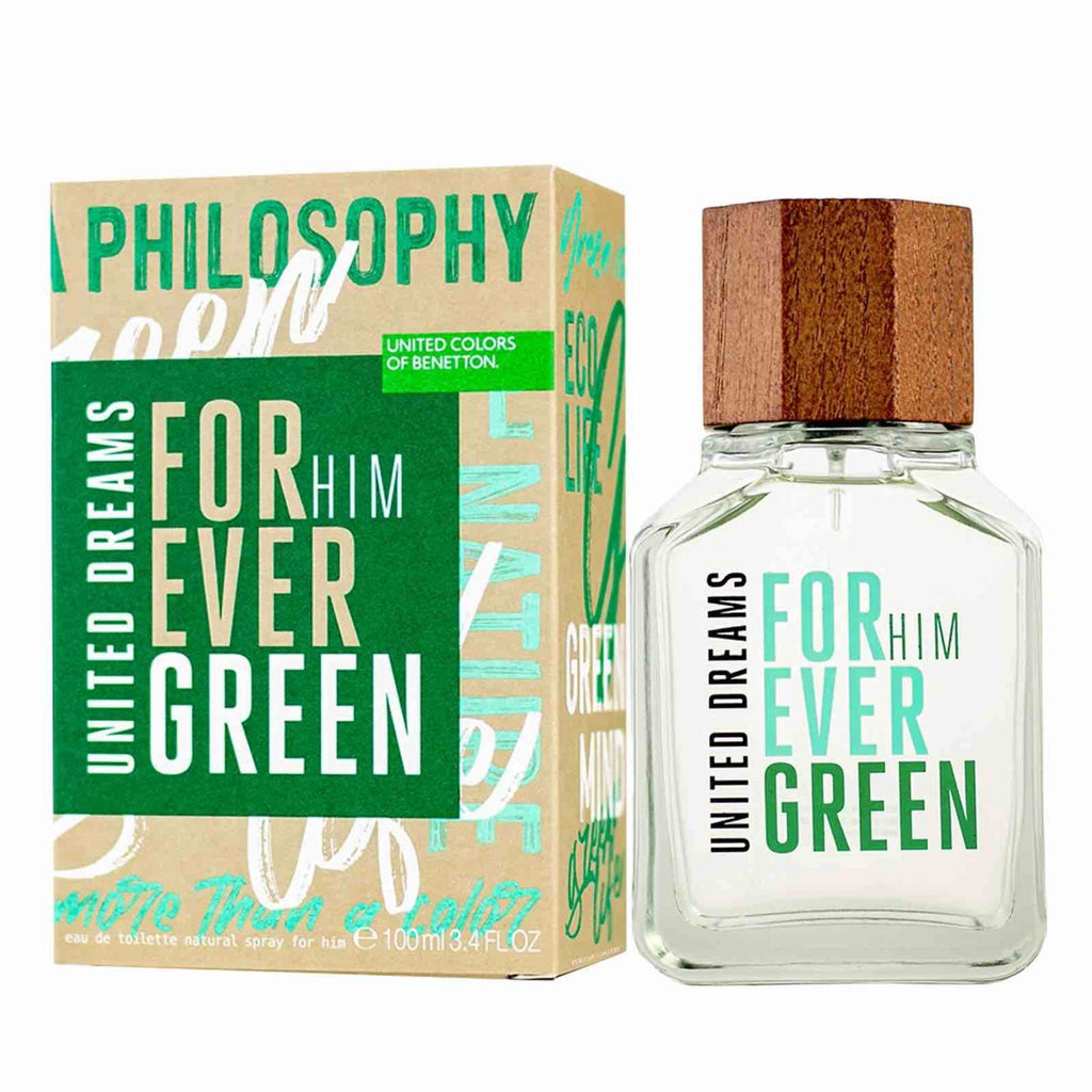 Benetton For Ever Green 3.4oz Men EDT — 1