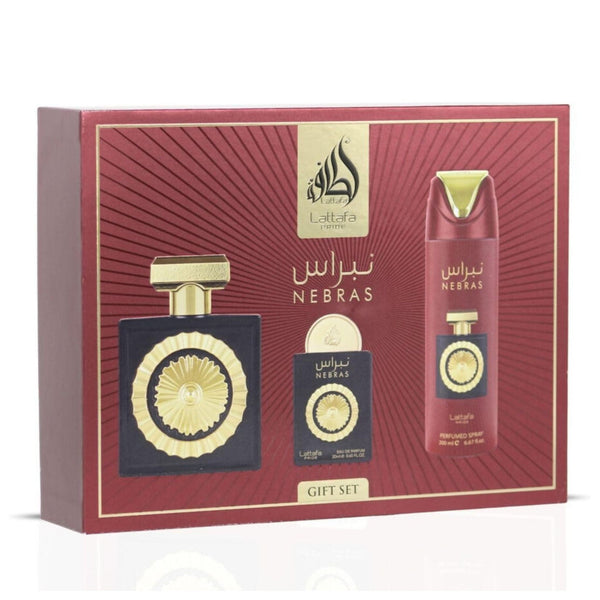 Lattafa Nebras 3-Piece Set 3.4oz Unisex EDP Spray — 1