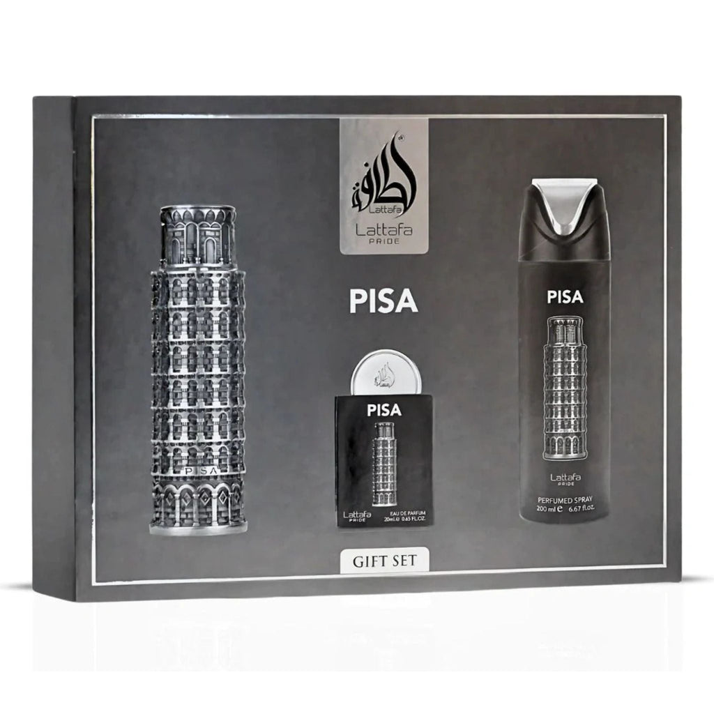 Lattafa Pisa 3-Piece Set 3.4oz Unisex EDP Spray — 1