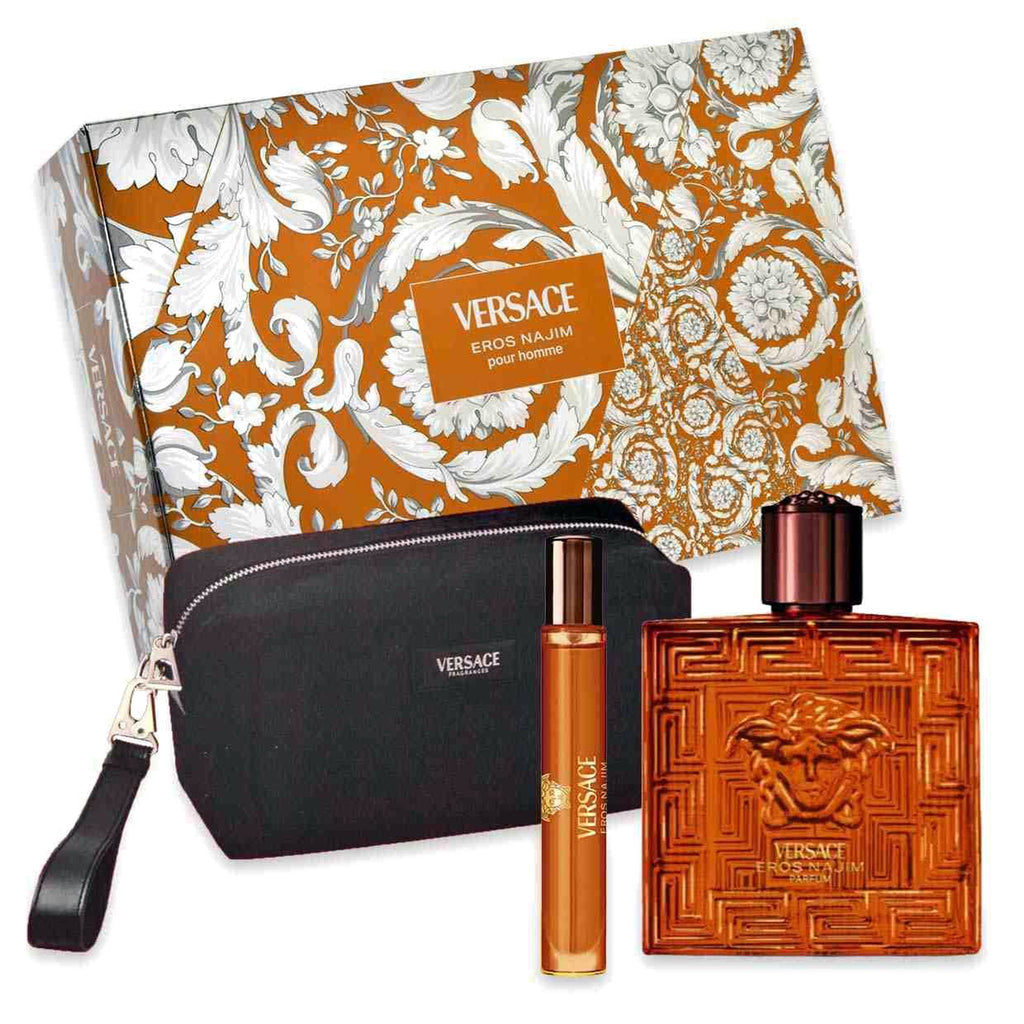 Versace Eros Najim Parfum 3-Piece Set 3.4oz Men EDP Spray — 1