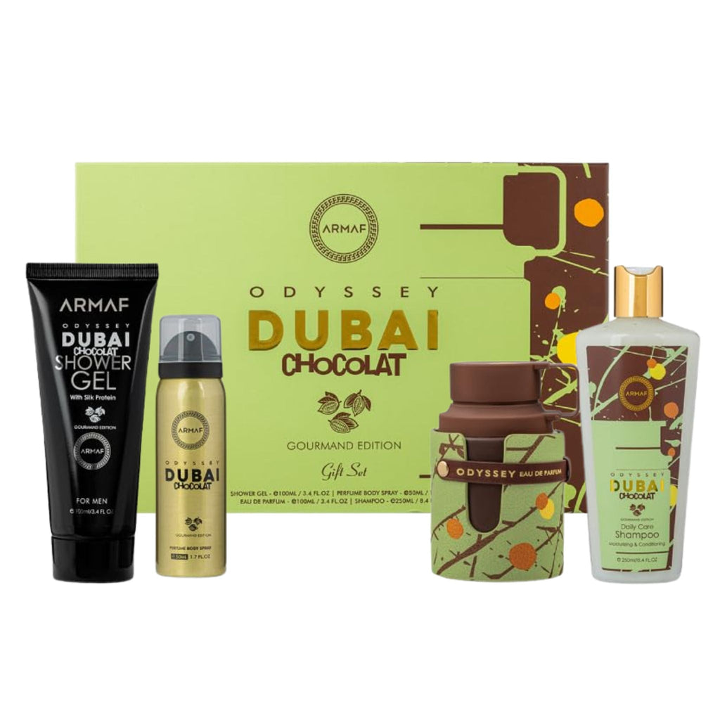 Armaf Odyssey Dubai Chocolat 4- Piece Set Unisex 3.4oz EDP Spray — 1
