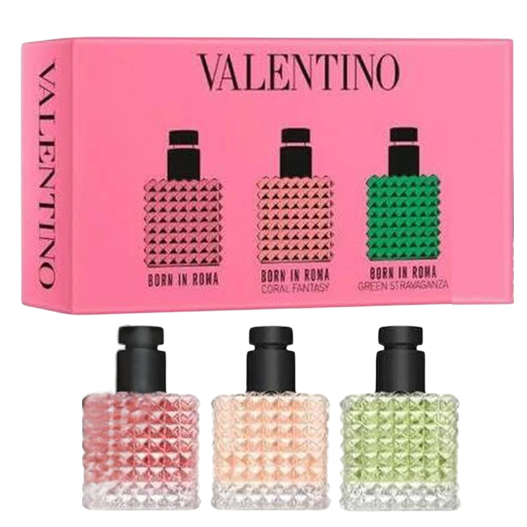 Valentino Born in Roma Mini 3-Piece Set 0.2oz Unisex EDP Spray — 1