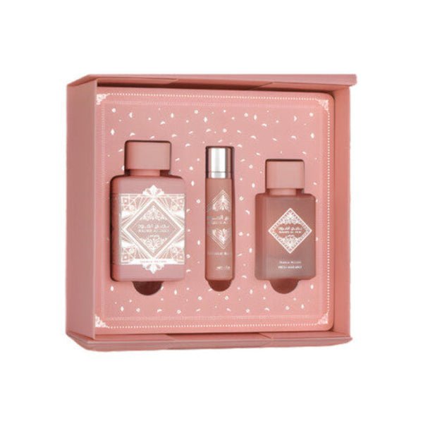 Badee Noble Blush by Lattafa 3-Piece Set 3.4oz Women EDP Spray — 1