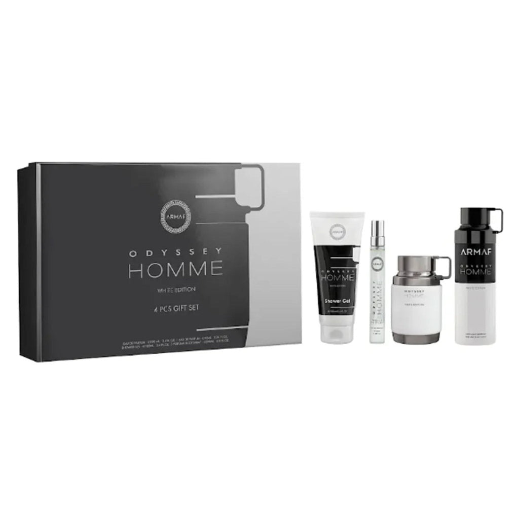Armaf Odyssey Homme White Edition 4-Piece Set 3.4oz Men EDP Spray — 1