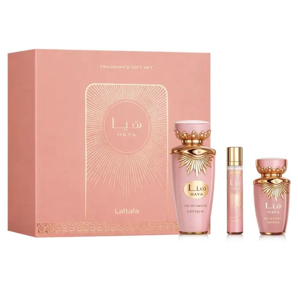 Lattafa Haya 3-Piece Set 3.4oz Women EDP Spray — 1