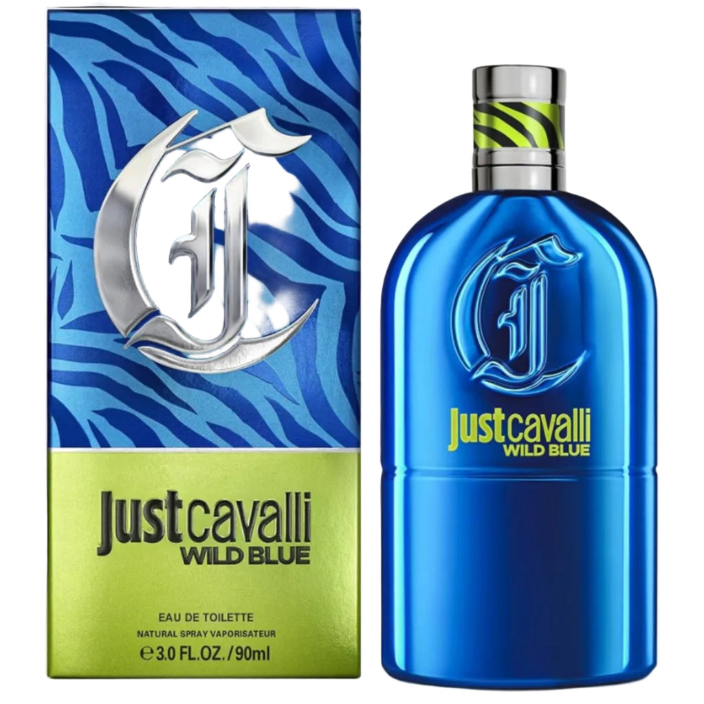 Just Cavalli Wild Blue 3.0oz Men EDT Spray — 1
