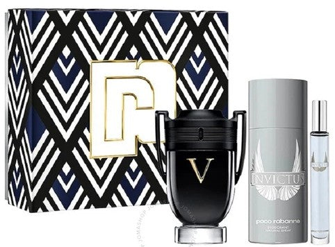 Paco Rabanne Invictus Victory 3-Piece Set 3.4oz Men EDP Spray — 1