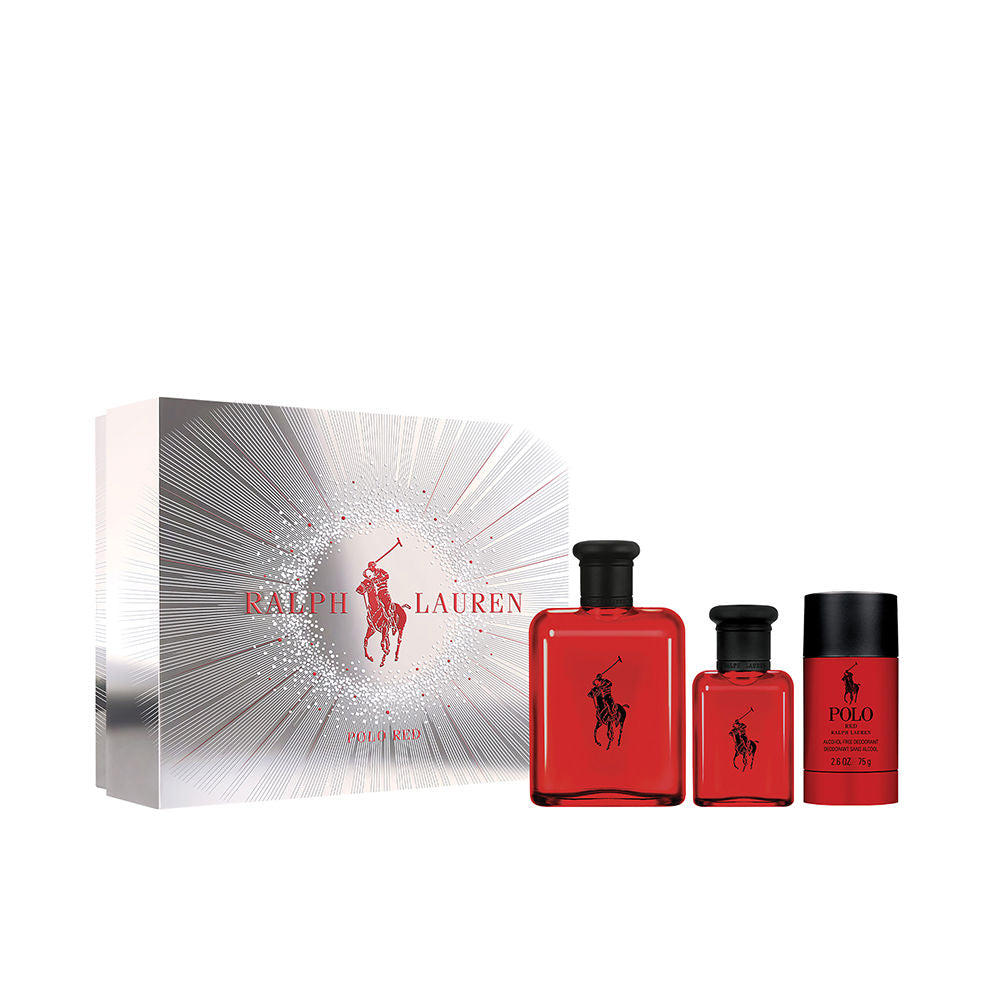Ralph Lauren Polo Red 3-Piece Set 4.2 Men EDT Spray — 1