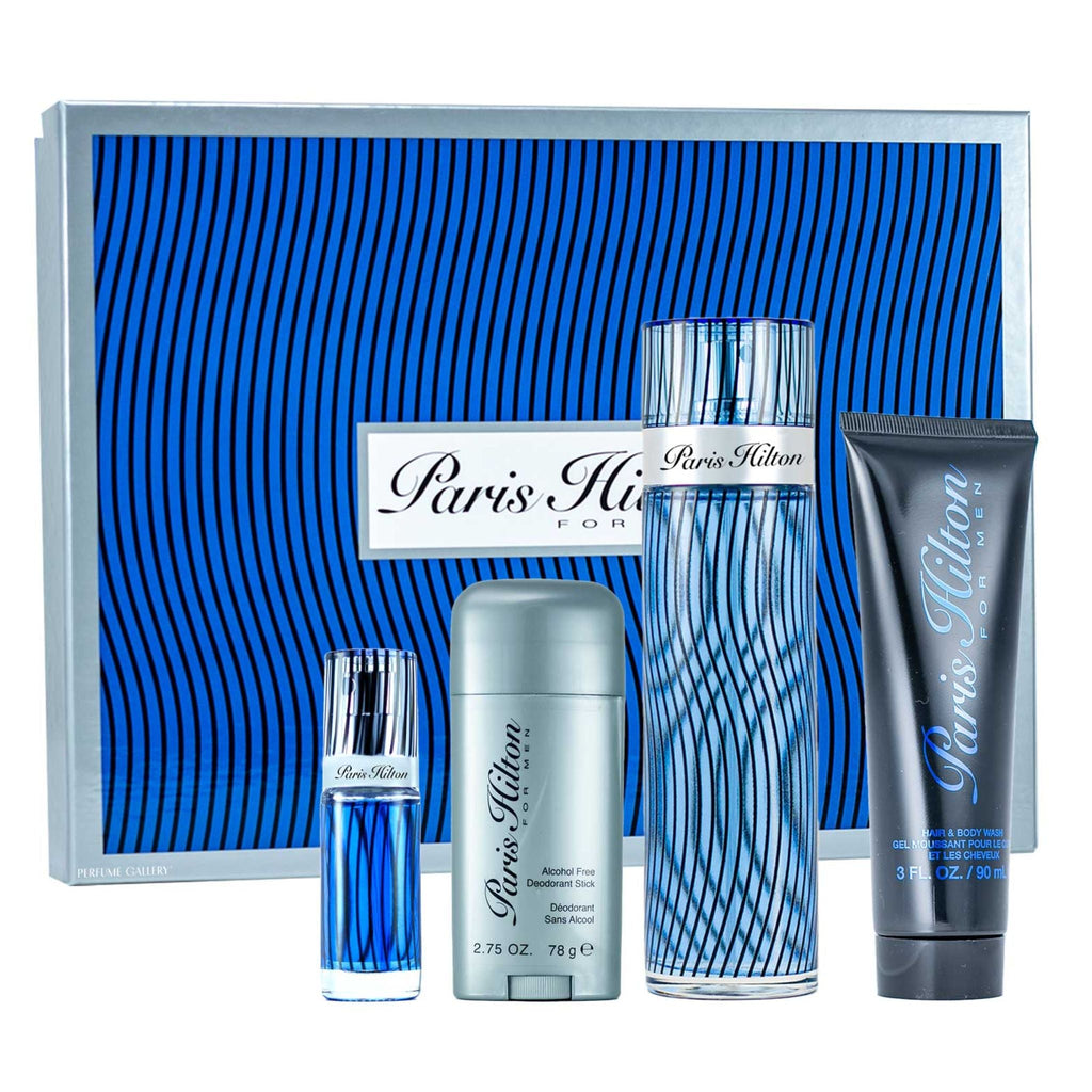 Paris Hilton 4-Piece Set 3.4oz Men EDT Spray — 1