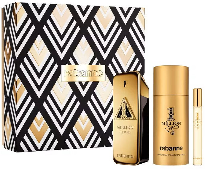 Paco Rabanne Million Elixir 3-Piece Set 3.4oz Men EDP Spray — 1
