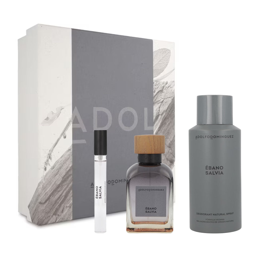 Adolfo Dominguez Ebano Salvia 3-Piece Set 4.1oz Men EDP Spray — 1