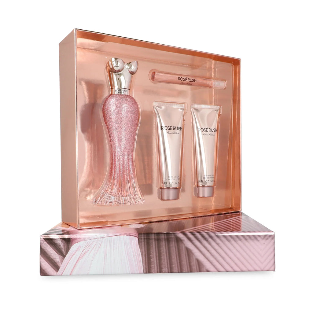 Paris Hilton Rose Rush P.Hilton 4-Piece Set 3.4oz Women EDP Spray — 1