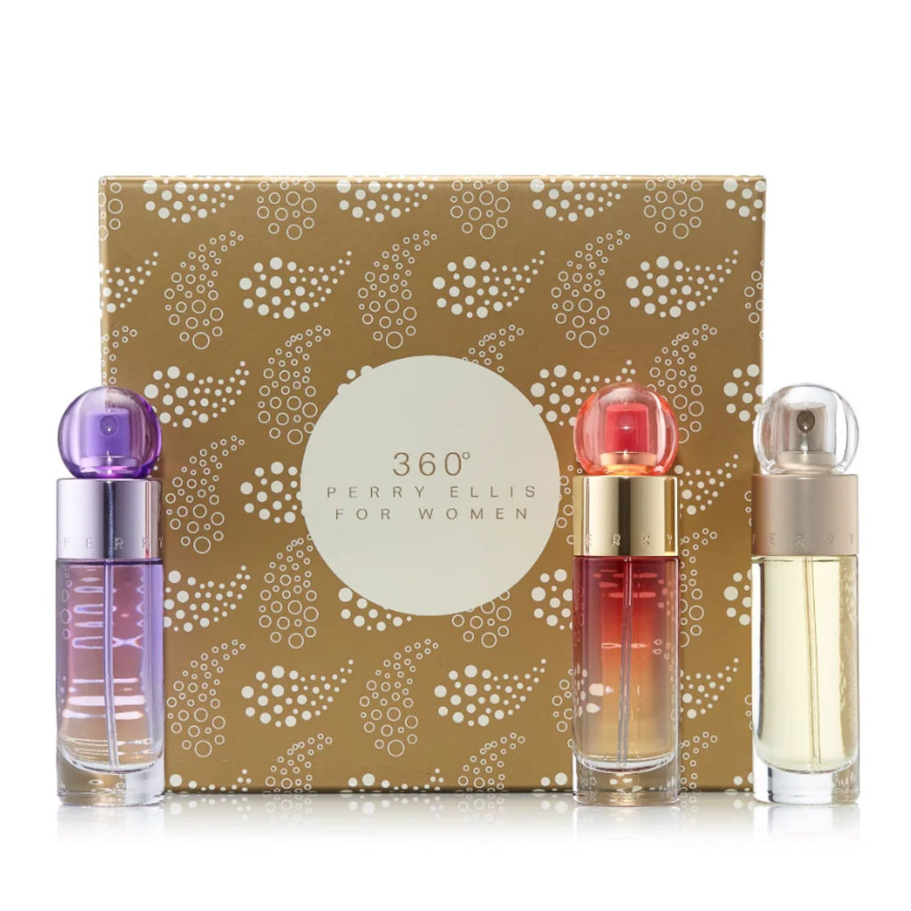 Perry Ellis 360 Trio 3-Piece Set 1.0oz Women EDT Spray — 1