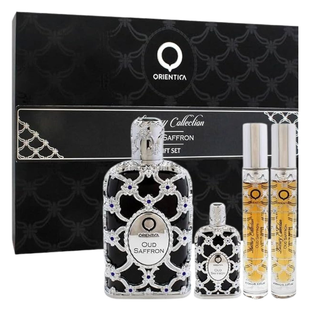 Orientica Oud Saffron 4-Piece Set 2.8oz Men EDP Spray — 1