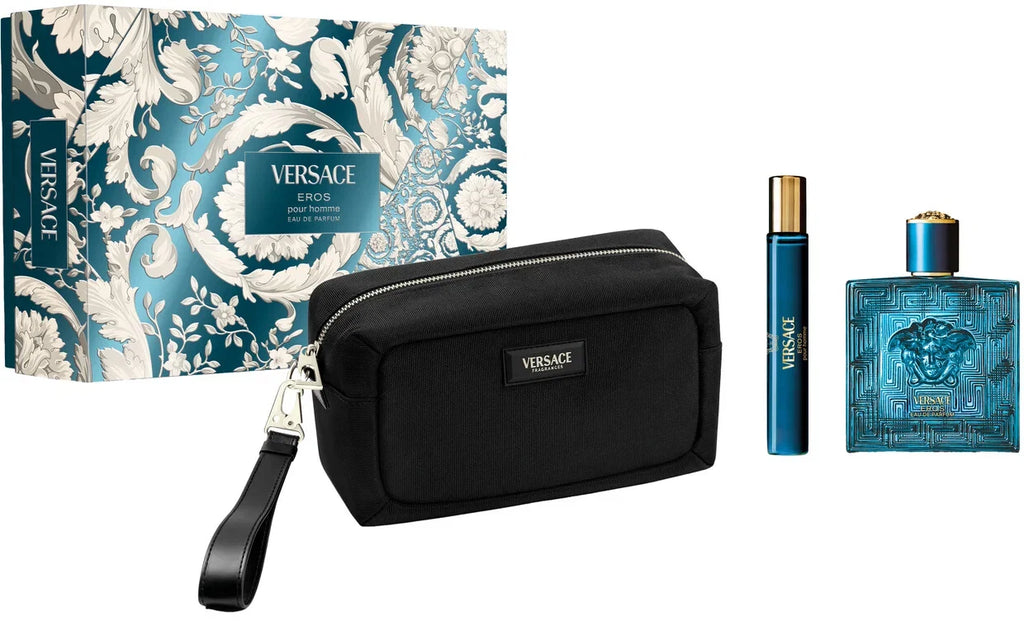 Versace Eros 3-Piece Set 3.4oz Men EDP Spray — 1