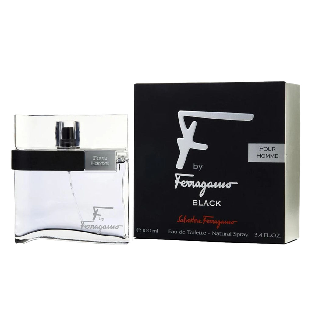 F Black By Ferragamo Black 3.4oz Men EDT Spray — 1