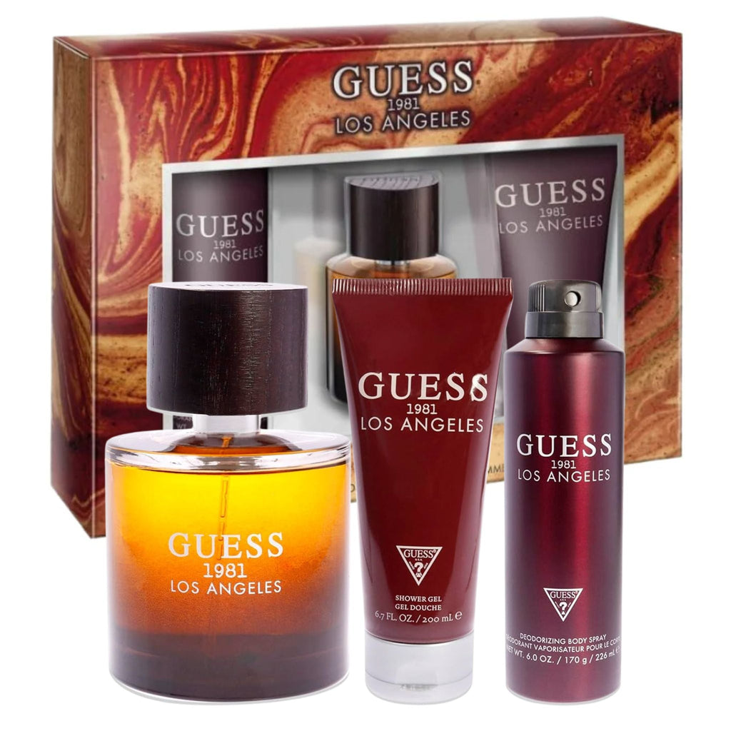 Guess 1981 Los Angeles 3-Piece Set 3.4oz Men EDT Spray — 1