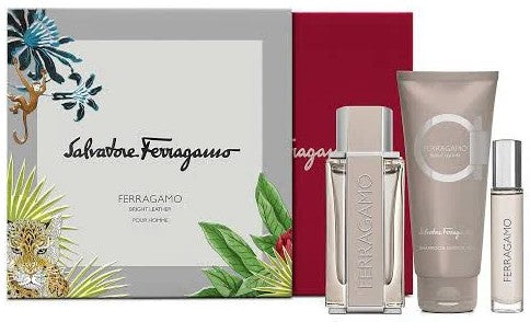 Salvatore Ferragamo Bright Leather 3-Piece Set 3.4oz Men EDT Spray — 2