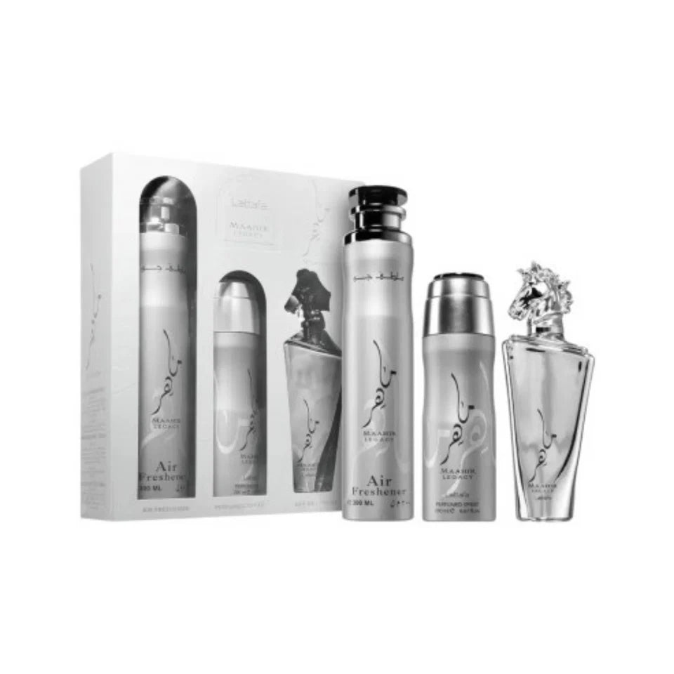 Lattafa Maahir Legacy 3-Piece Set 3.4oz Men EDP Spray — 1