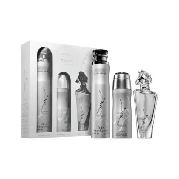 Lattafa Maahir Legacy 3-Piece Set 3.4oz Men EDP Spray — 1