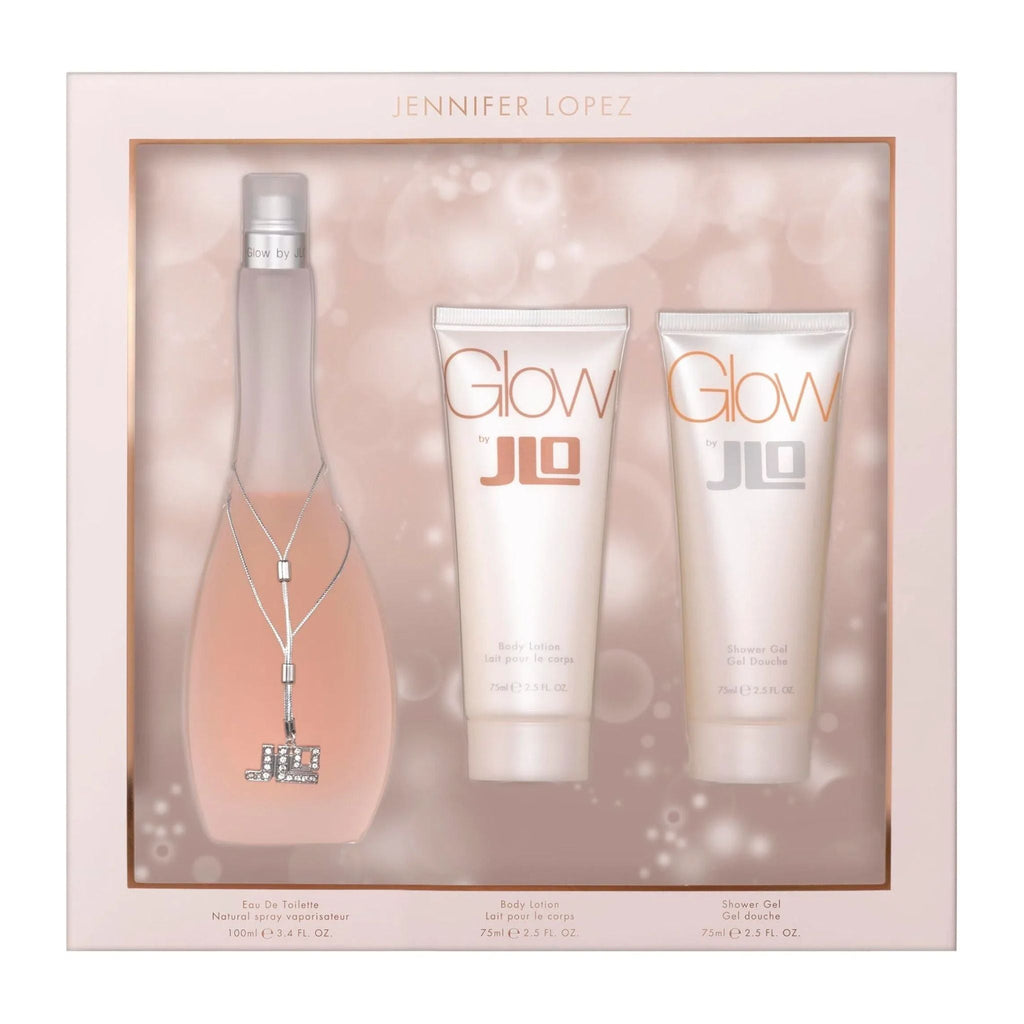 Jennifer Lopez Glow 3-Piece Set 3.4oz Women EDT Spray — 1