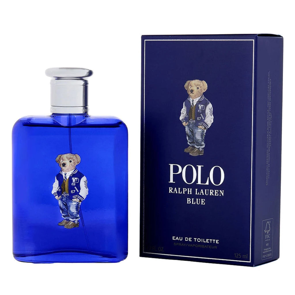 Ralph Lauren Polo Blue Holiday Bear 4.2oz Men EDT Spray — 1