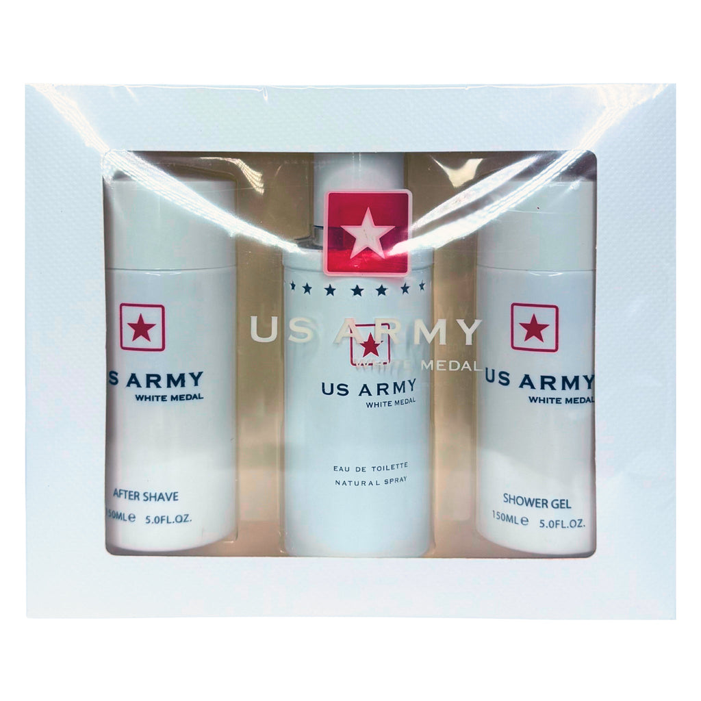 Revolution Parfums Us Army White 3-Piece Set 3.4oz Men EDT Spray — 1