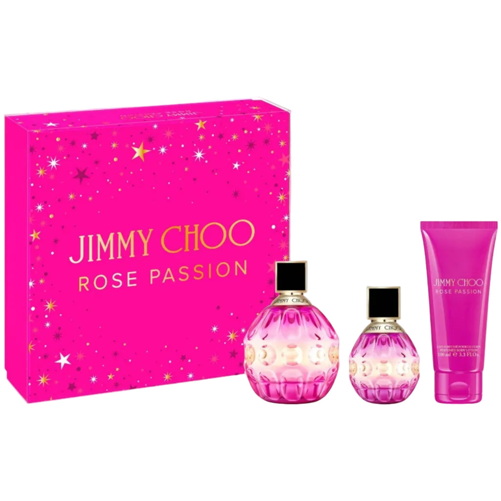 Jimmy Choo Rose Passion 3-Piece Set 3.3oz Women EDP Spray — 1