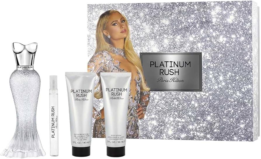 Paris Hilton Platinum Rush 4-Piece Set 3.4oz Women EDP Spray — 1
