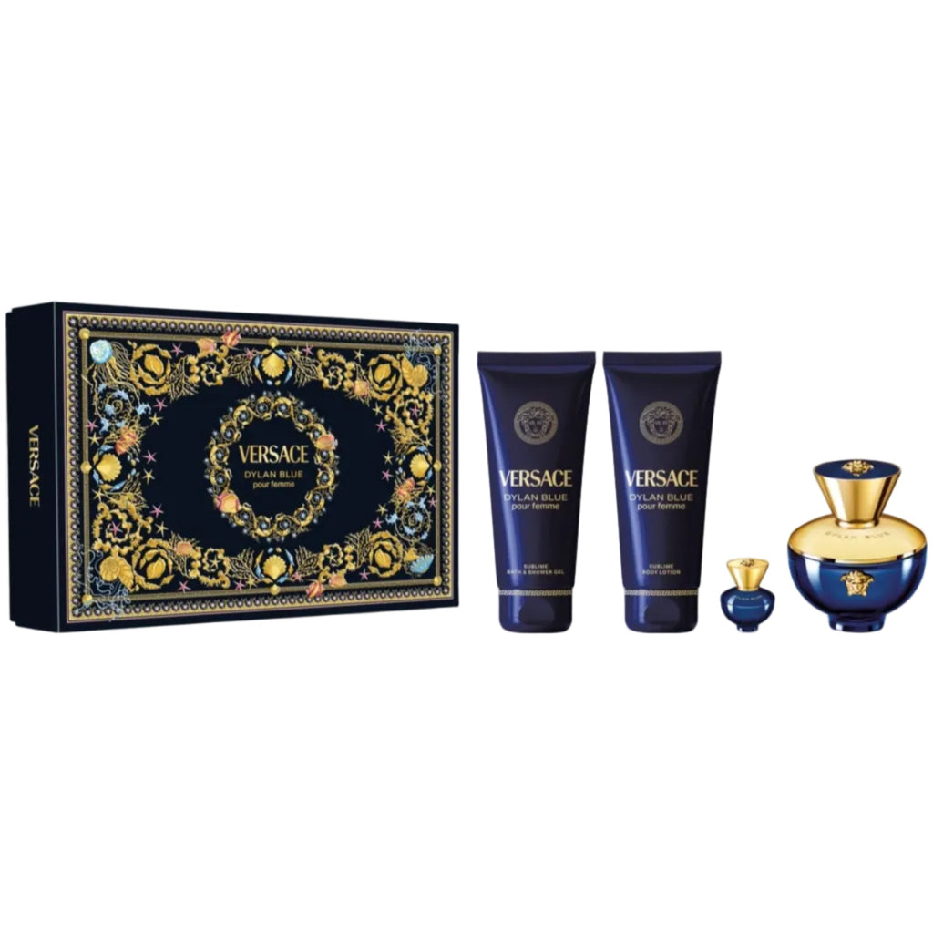 Versace Dylan Blue 4-Piece Set 3.4oz Women EDP Spray — 1