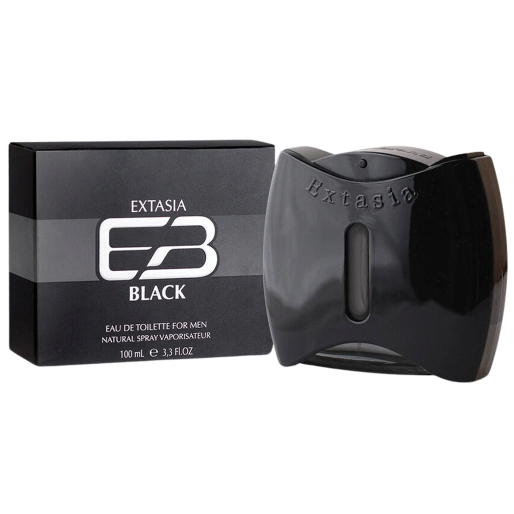 New Brand Extasia Black 3.3oz Men EDT Spray — 1