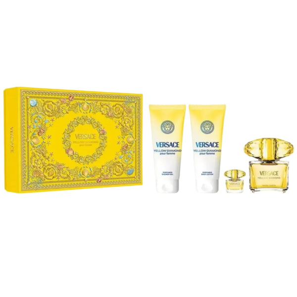 Versace Yellow Diamond 4-Piece Set 3.0oz Women EDT Spray — 1