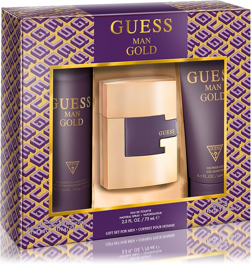 Guess Gold 3-Piece Set 2.5oz Men EDT Spray — 1