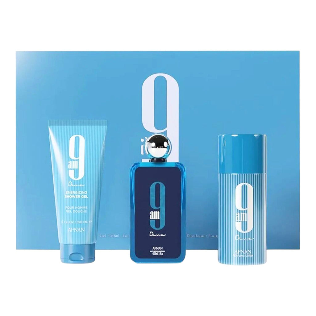 Afnan 9am Dive 3-Piece Set 3.4oz Men Spray — 1