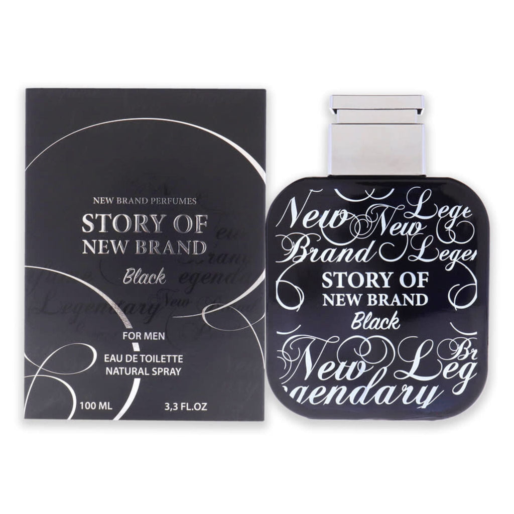 New Brand Story Of Black 3.3oz Men EDT Spray — 1