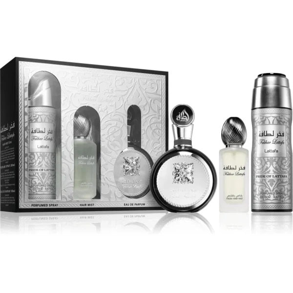 Lattafa Fakhar 3-Piece Set 3.4oz Men EDP Spray — 1
