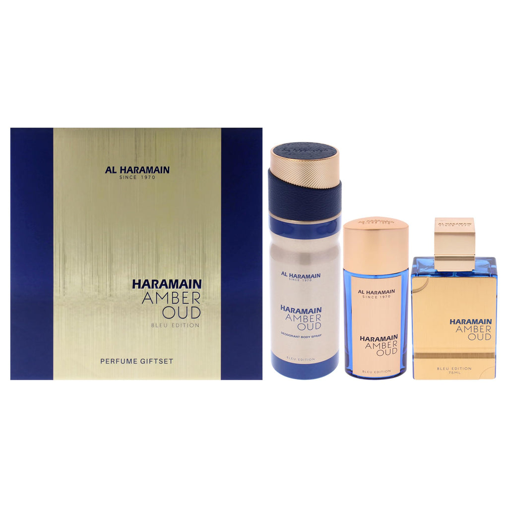 Al Haramain Amber Bleu 3-Piece Set 2.5oz EDP Spray — 1