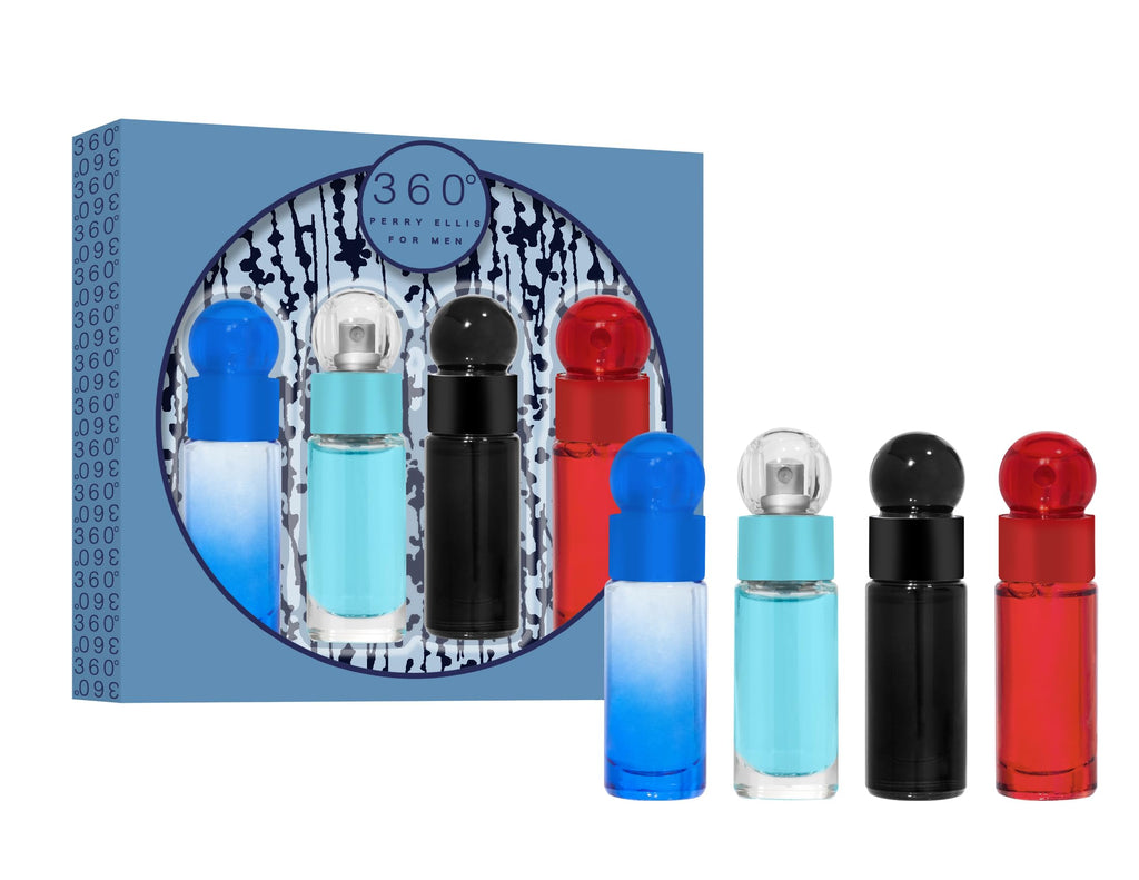 Perry Ellis 360 Mini Set 4-Piece Set 0.25oz Men EDT Spray — 1