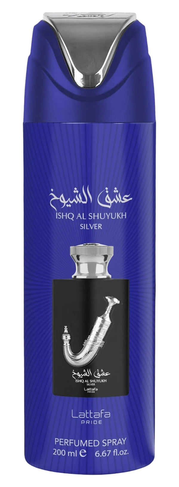 Lattafa Ishq Shuyukh Silver Perfumed Spray 6.6oz Unisex — 1