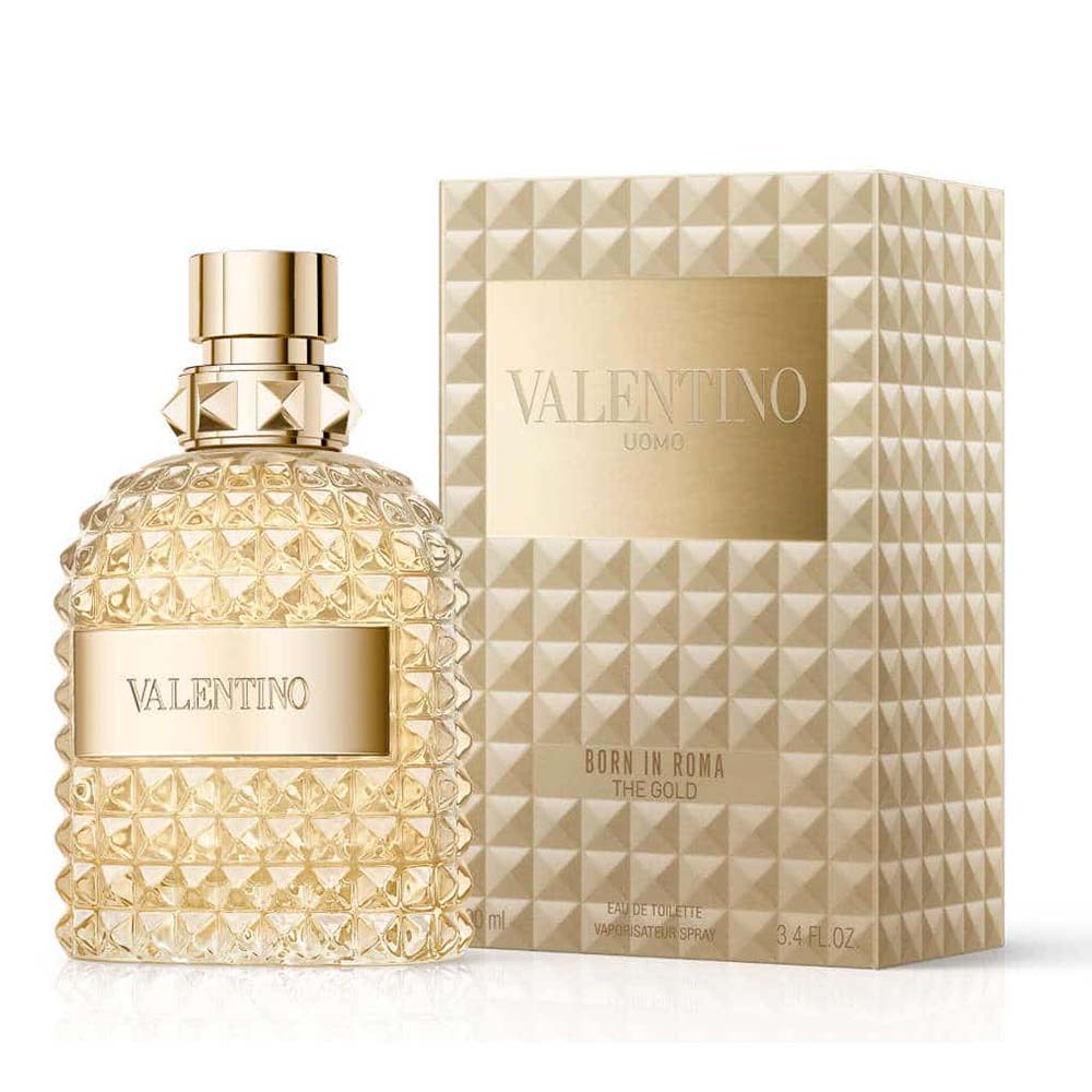 Valentino Uomo Born in Roma The Gold 3.4oz Men EDT Spray — 1