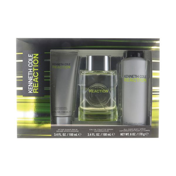 Kenneth Cole Reaction 3-Piece Set 3.4oz Men EDT Spray — 1