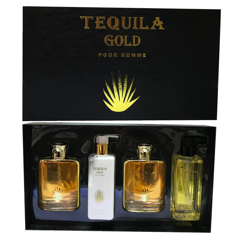 Tequila Gold 4-Piece Set 3.4oz Men EDP Spray — 1