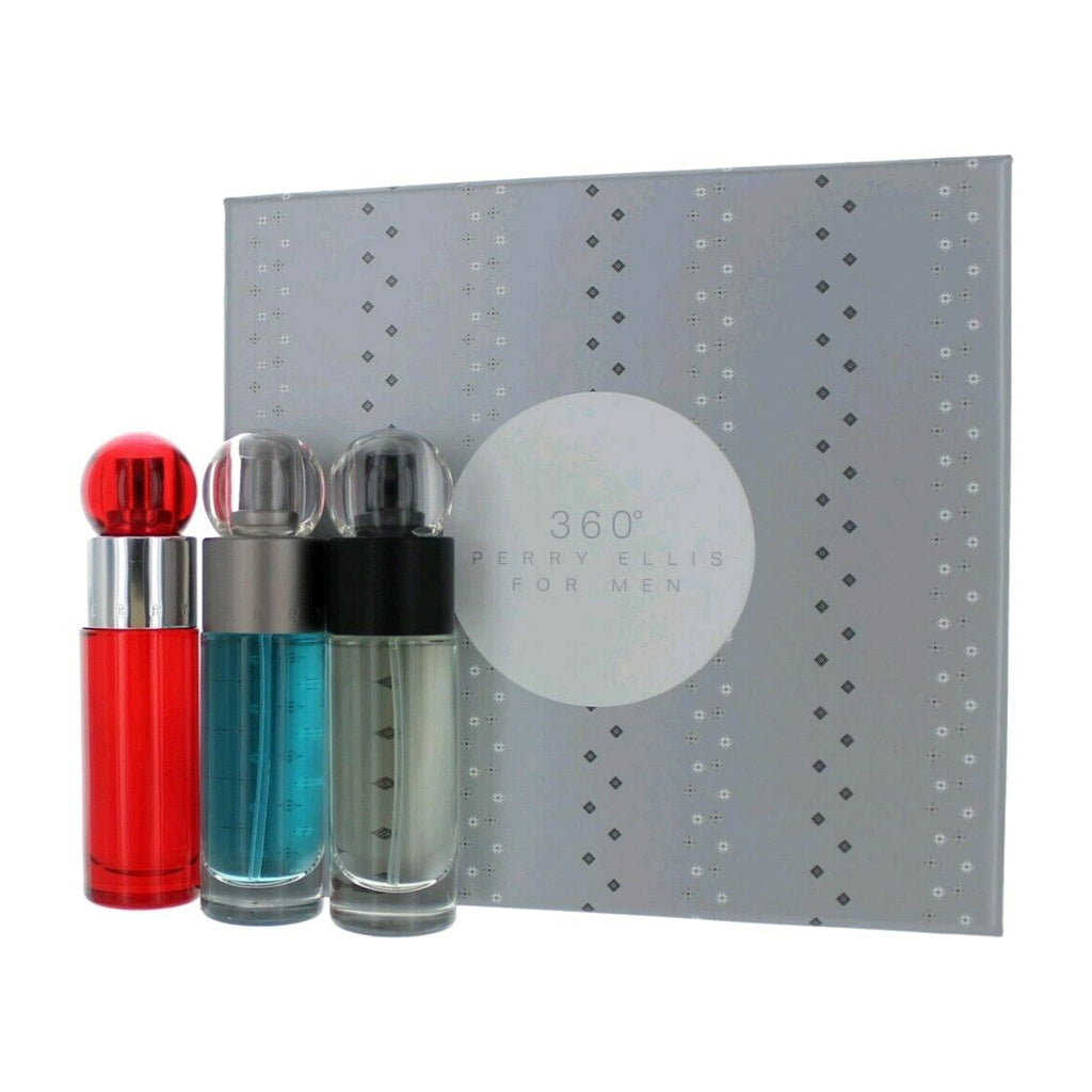 Perry Ellis 360 Trio 3-Piece Set 1.0oz Men EDT Spray — 1