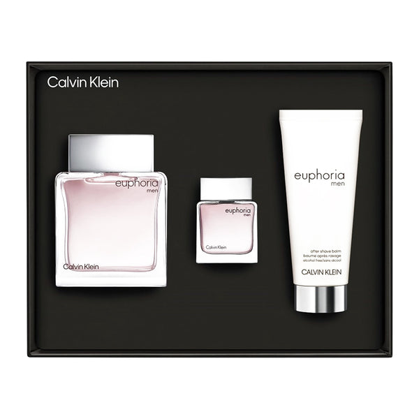 Calvin Klein Euphoria 3-Piece Set 3.3oz Men EDT Spray — 2