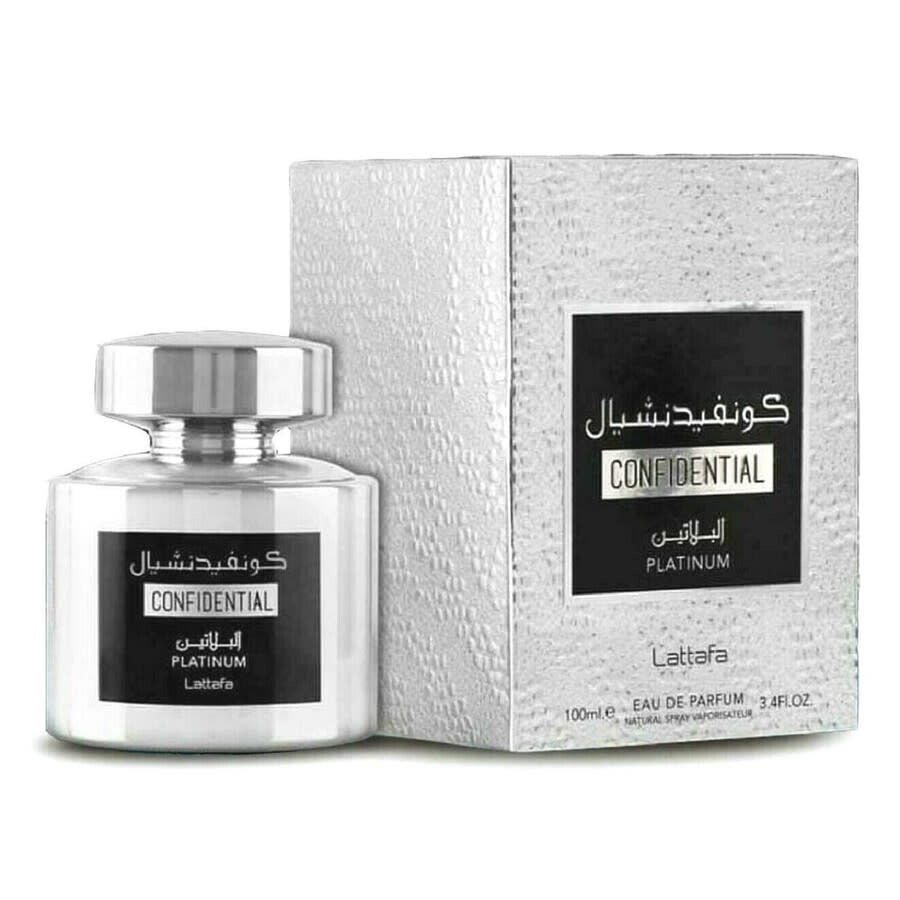 Lattafa Confidential Platinum 3.4oz Men EDP Spray — 1