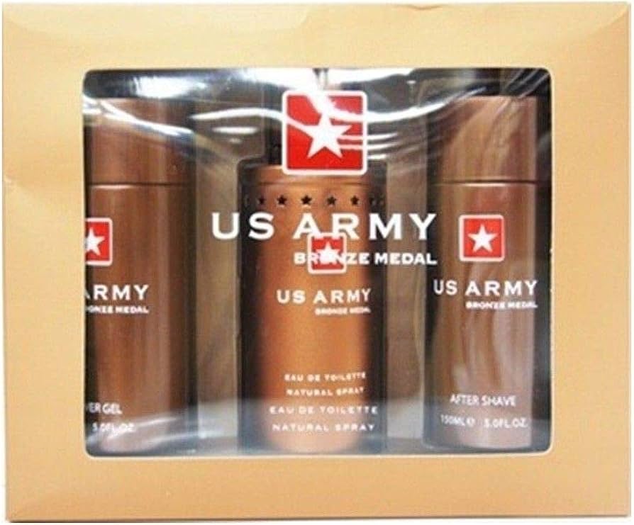 US Army Bronze 3-Piece Set 3.4oz Men EDT Spray — 1