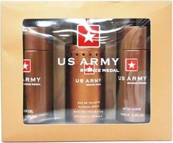 US Army Bronze 3-Piece Set 3.4oz Men EDT Spray — 1