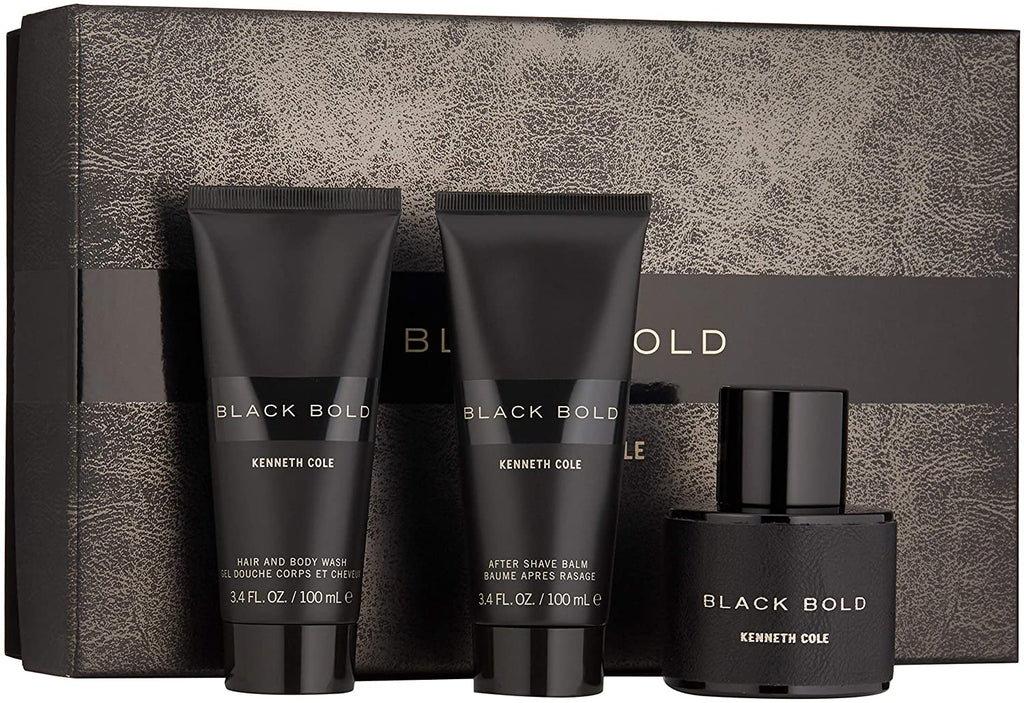 Black K.Cole SET 3p 3.4oz Men EDT — 1