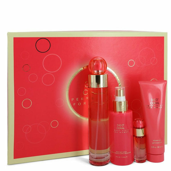 Perry Ellis 360 Coral 4-Piece Set 3.4oz Women EDP Spray — 1